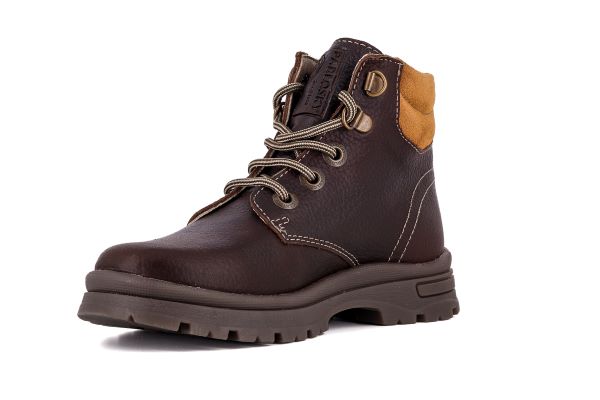 Pablosky Kids Brown Leather Boys Boot - 724193