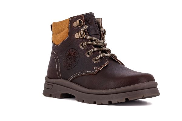 Pablosky Kids Brown Leather Boys Boot - 724193