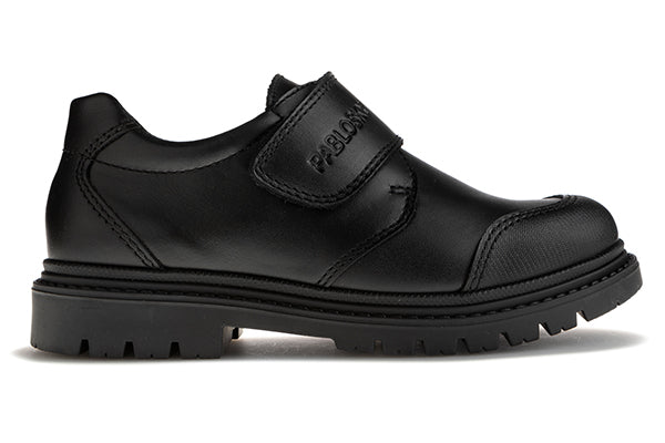 Pablosky Kids Black Leather Boys Schools Shoe - 728410