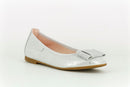 Paola SilverLeather Girls Flat Shoe - 848658