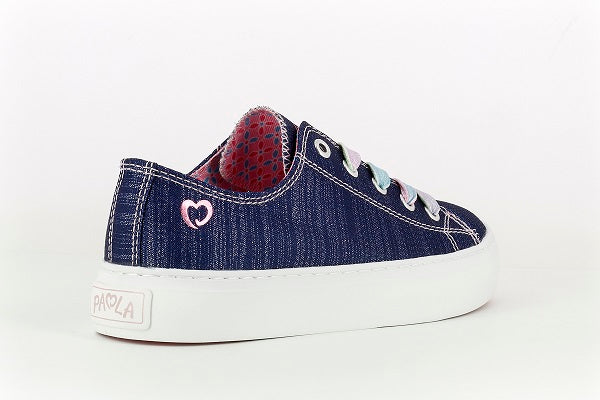 Paola Denim Navy Girls Sneaker - 963220