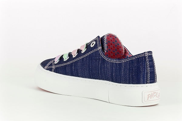 Paola Denim Navy Girls Sneaker - 963220