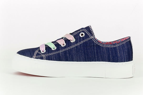 Paola Denim Navy Girls Sneaker - 963220