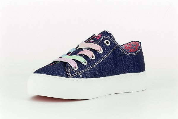 Paola Denim Navy Girls Sneaker - 963220