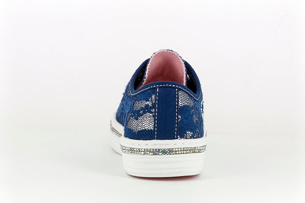 Paola Kids Navy Denim Girls Sneaker - 963420