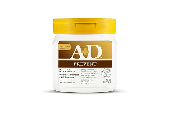 A+D Original Diaper Rash Ointment, Prevents & Protects Diaper Rash, Moisturizes & Heals Dry Skin With Vitamins A&D, 454g