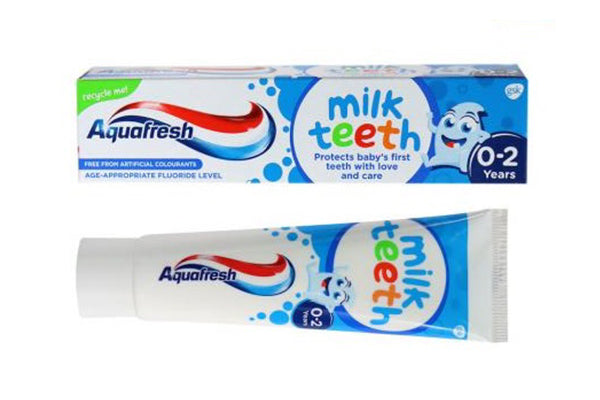 Aquafresh Kids Milk Teeth Fluoride Toothpaste For Ages 0-2 75ml