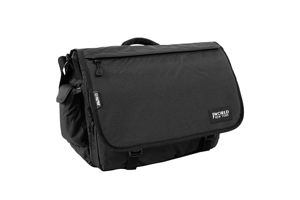 J World Thomas Laptop Messenger Bag BB-16P, Black