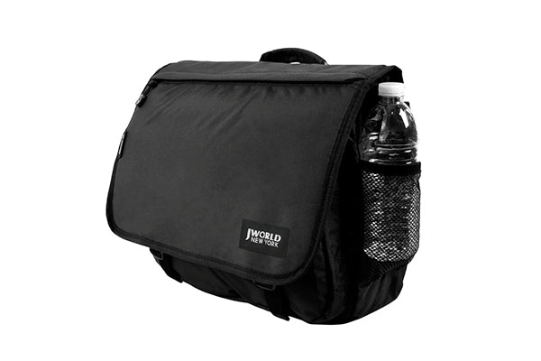 J World Thomas Laptop Messenger Bag BB-16P, Black