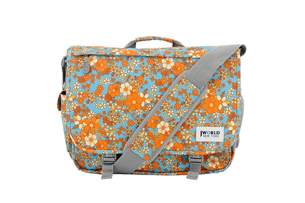 J World Thomas Laptop Messenger Bag BB-16P, Retro Bloom