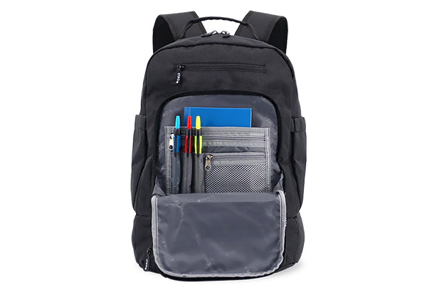 J World Packmate 2 in 1 Backpack with Built-in Lunch Bag BP2510L, Black