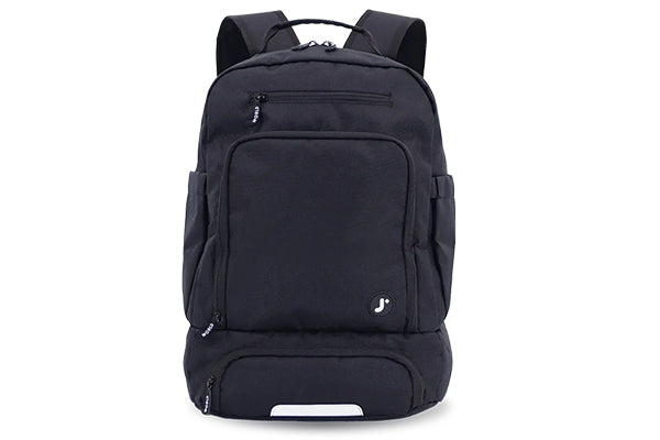 J World Packmate 2 in 1 Backpack with Built-in Lunch Bag BP2510L, Black