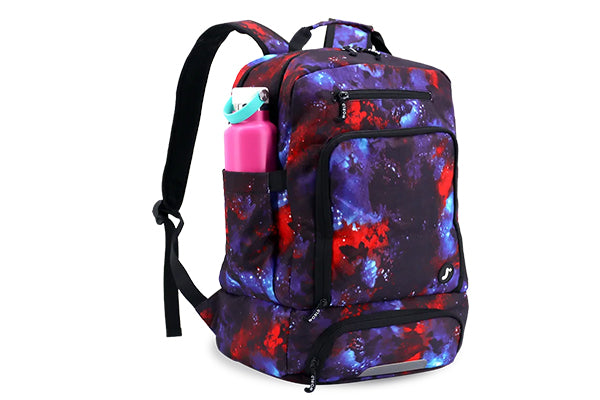 J World Packmate 2 in 1 Backpack with Built-in Lunch Bag BP2510L, Galaxy