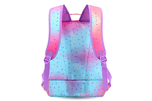 J World Packmate 2 in 1 Backpack with Built-in Lunch Bag BP2510L, Confetti