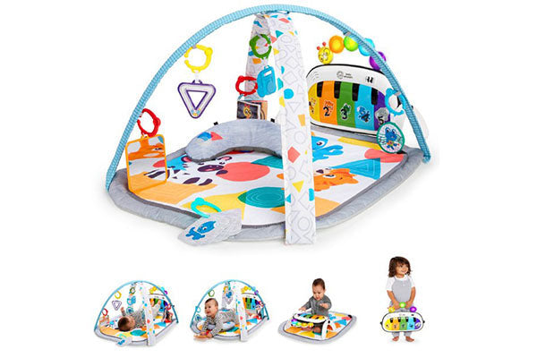 Baby Einstein Kickin' Tunes 4-in-1 Baby Activity Gym & Tummy Time Play Mat with Piano