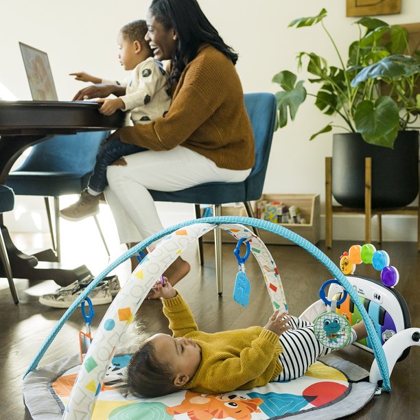 Baby Einstein Kickin' Tunes 4-in-1 Baby Activity Gym & Tummy Time Play Mat with Piano