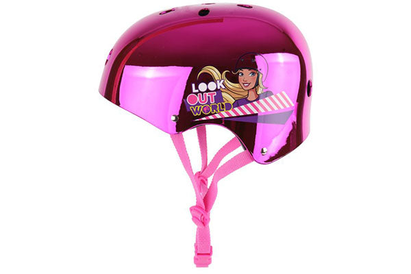 Barbie Chrome Helmet for Bikes, Skateboards and Scooters for Ages 5+