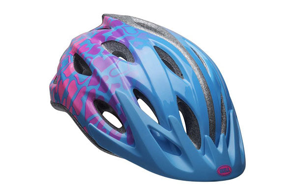 Bell Axle Bike Helmet, Blue/Pink/Vivid Hearts, Child 5+