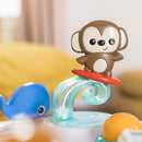 Bright Starts Around We Go 2-in-1 Walk-Around Baby Activity Center & Table, Tropic Cool, Ages 6 Months+