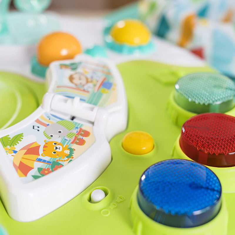 Bright Starts Around We Go 2-in-1 Walk-Around Baby Activity Center & Table, Tropic Cool, Ages 6 Months+