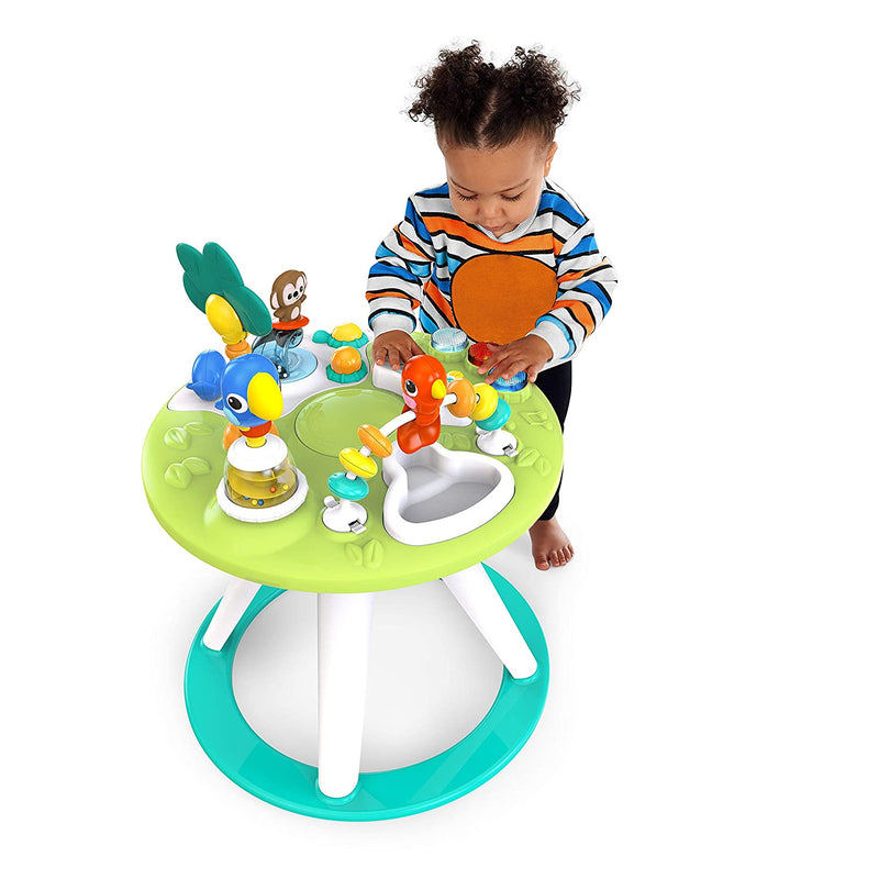 Bright Starts Around We Go 2-in-1 Walk-Around Baby Activity Center & Table, Tropic Cool, Ages 6 Months+