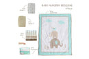Cuddles & Cribs 4pc Elephant Cribs Beddings Set