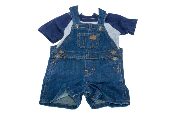 Lee Baby Boys Short Sleeve T Shirt and Dungarees Set