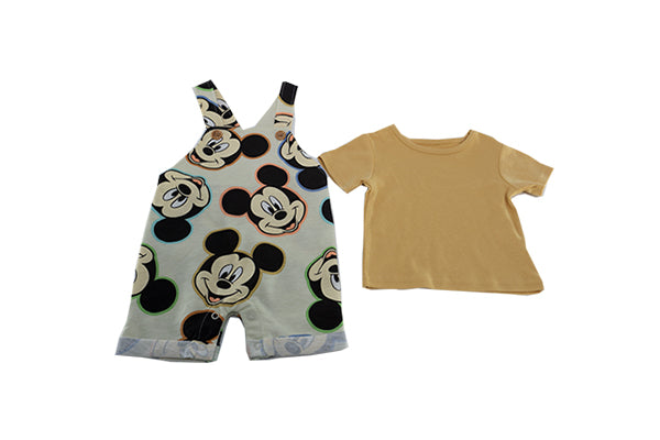 Disney Baby Boys 2-pc Mickey Mouse Shortall Set