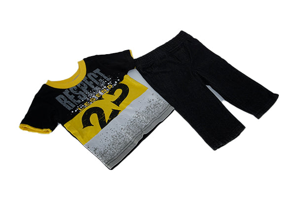 Quad Seven Boys Respect Legend T-Shirt and Jeans Pant Set