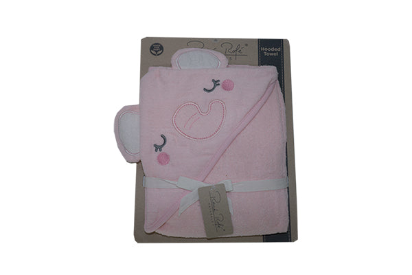 Rene Rofe Baby Hooded Towel with 3D Ears - Pink