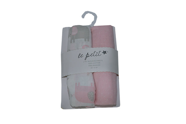 Le Petit 2pk Muslin Blankets