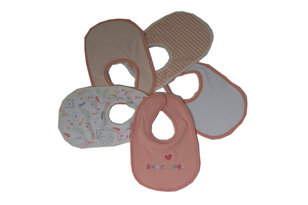 Rene Rofe Baby Girl 5-pack Bibs