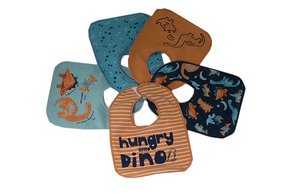 George Baby Dinosaur  Bibs - 5 packs