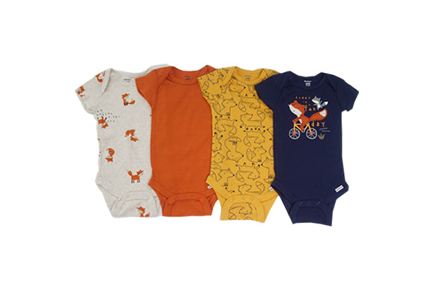 Onesies Brand 4-Pack Baby Boy Short Sleeve Today Is A Fun Day  Bodysuits