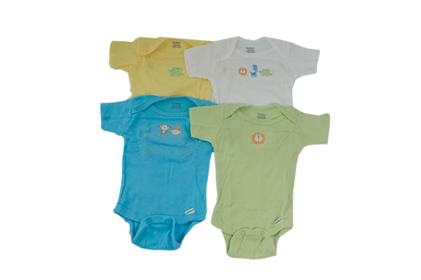 Gerber Baby 4-Pack Short Sleeve Onesies Bodysuits