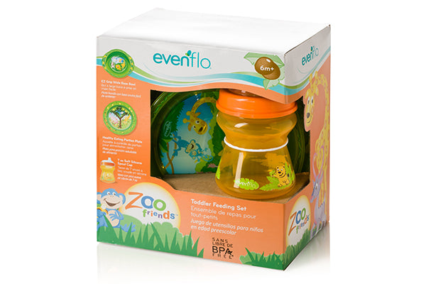 Evenflo Feeding Zoo Friends Toddler Feeding Set - 6m+, 3ct