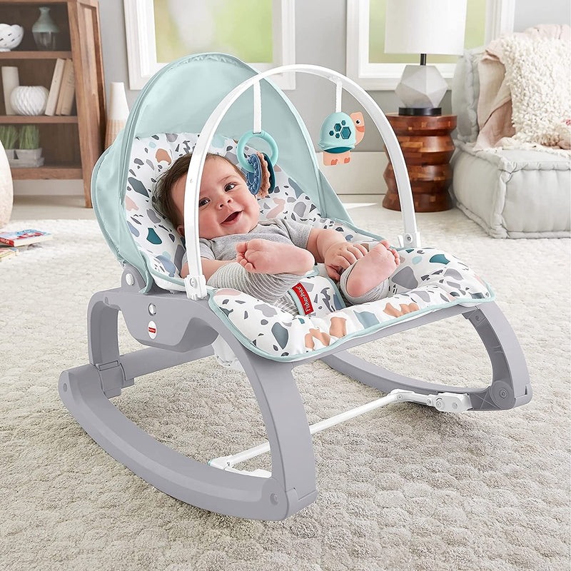 Fisher-Price Infant-to-Toddler Rocker, Pacific Pebble, Portable Baby Seat, Multi