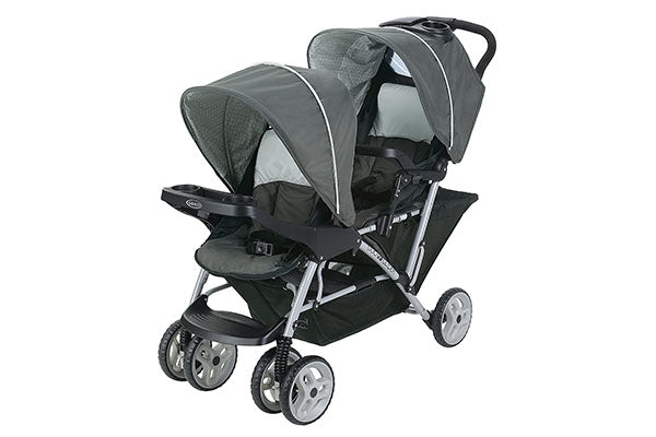 Graco DuoGlider Double Stroller | Lightweight Double Stroller with Tandem Seating, Glacier