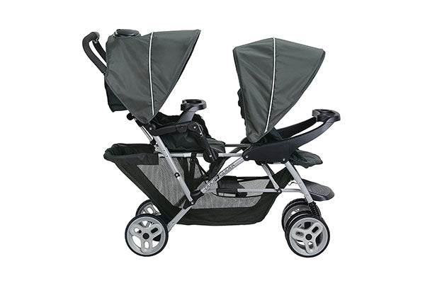 Graco DuoGlider Double Stroller | Lightweight Double Stroller with Tandem Seating, Glacier