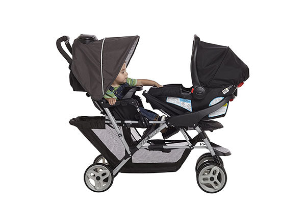 Graco DuoGlider Double Stroller | Lightweight Double Stroller with Tandem Seating, Glacier