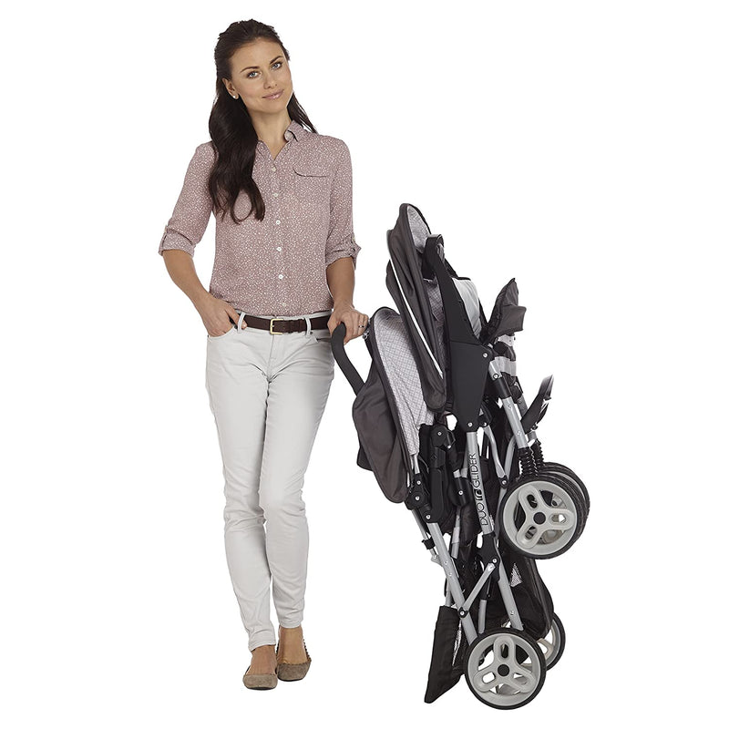 Graco DuoGlider Double Stroller | Lightweight Double Stroller with Tandem Seating, Glacier