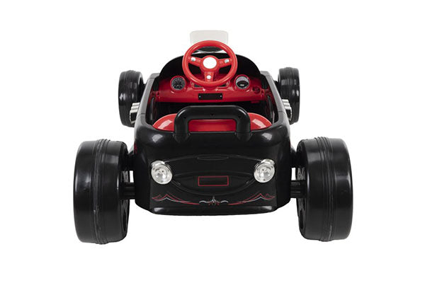 Huffy 6V Hot Rod Racer Boys' Ride-On Electric Car for Kids, Black