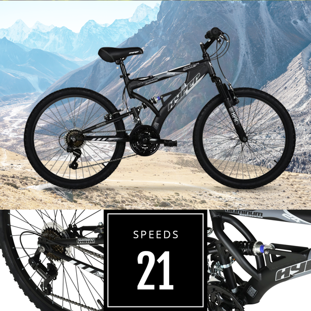 Hyper 24" Men's Havoc Mountain Bike, Black