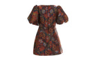 GB Multi Jacquard  Floral Flutter Sleeves Dress