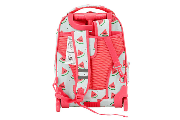 J World Sparkle 15 Inch Kids Rolling Backpack / Carry On KRB-15, Watermelon