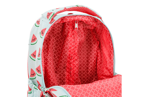 J World Sparkle 15 Inch Kids Rolling Backpack / Carry On KRB-15, Watermelon