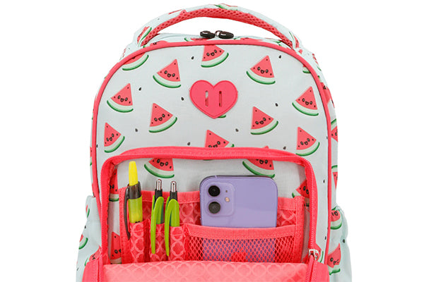 J World Sparkle 15 Inch Kids Rolling Backpack / Carry On KRB-15, Watermelon