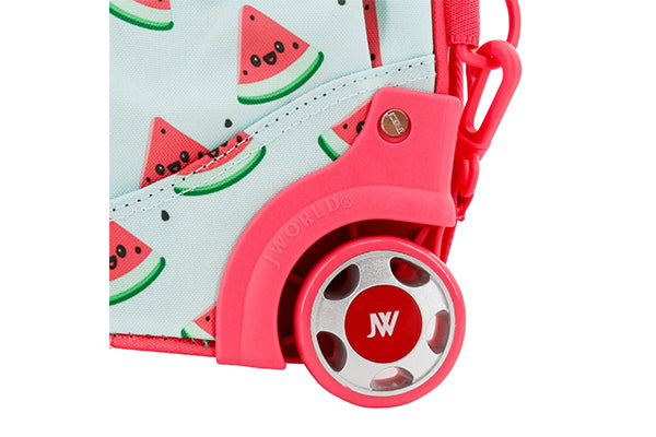 J World Sparkle 15 Inch Kids Rolling Backpack / Carry On KRB-15, Watermelon