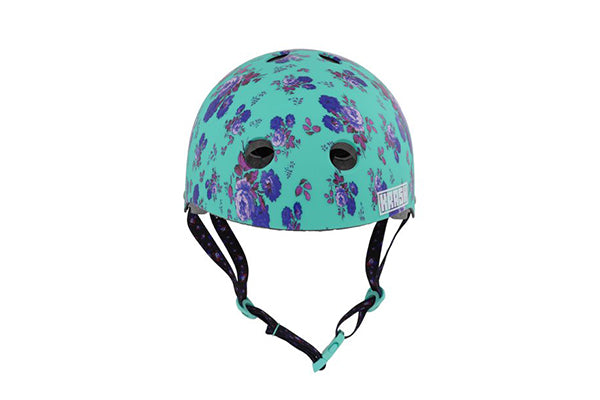 Krash! Fierce Flower Bike Helmet, Mint, Youth 8+