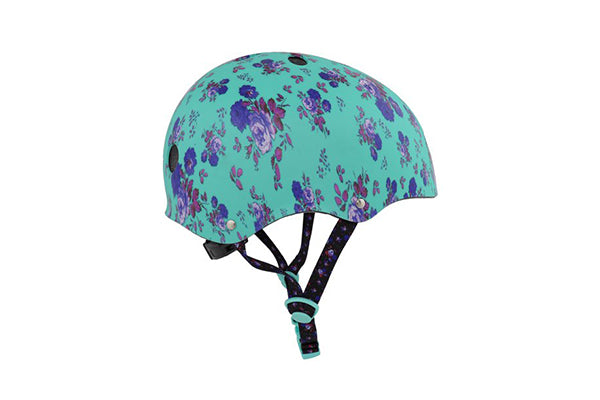 Krash! Fierce Flower Bike Helmet, Mint, Youth 8+